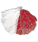 Pom Pom Bicolor Blanco y Rojo Tienda de disfraces online - Mercadisfraces