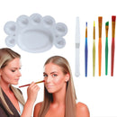 Set para Pintar 5 Pinceles Paleta y Espátula - mercadisfraces