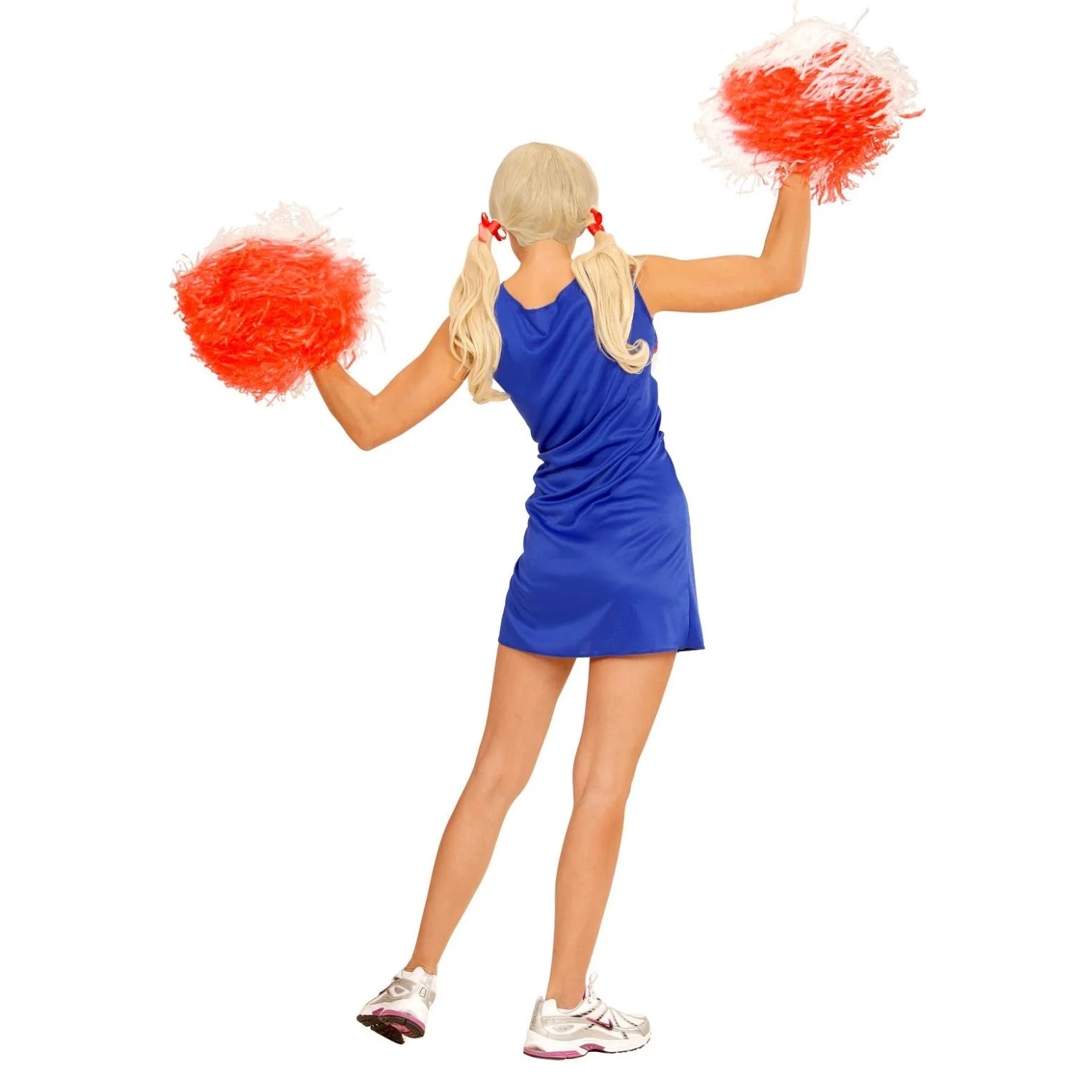 Disfraz Animadora Mujer Azul y Rojo