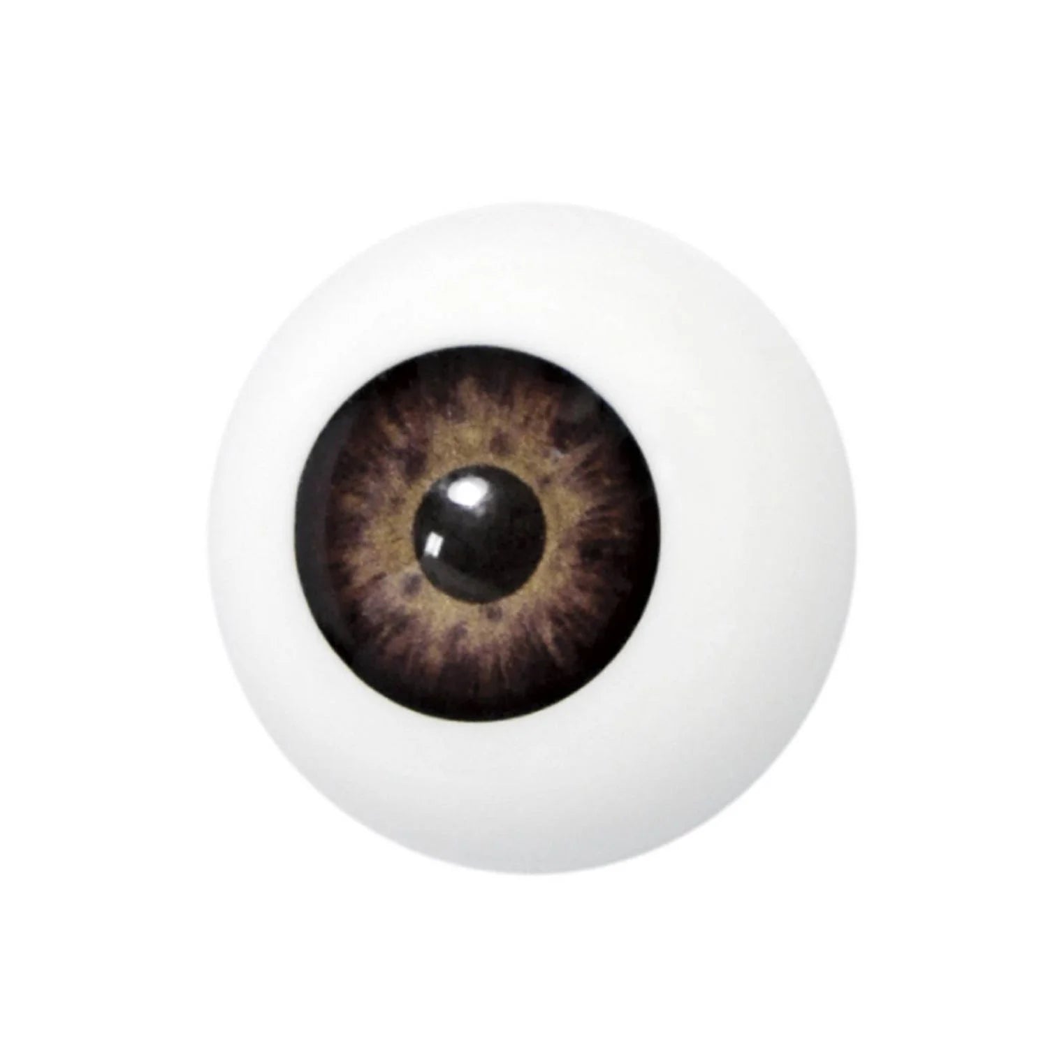 Prótesis de ojo artificial para disfraz de Halloween, terror, zombi o personaje siniestro en color marron