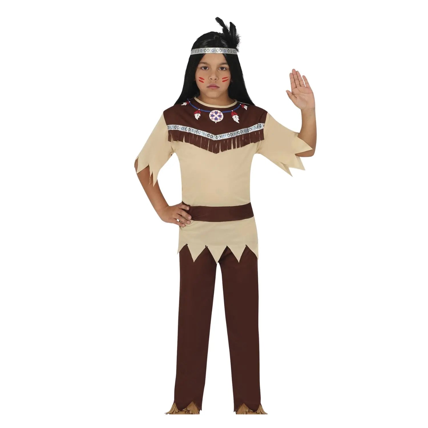 disfraz indio infantil niño carnaval tribu