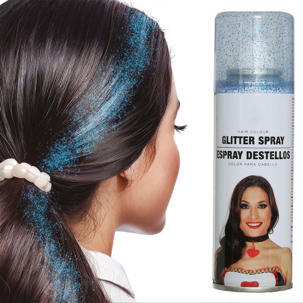 Spray Glitter Destellos Color Azul Cielo Tienda de disfraces online - Mercadisfraces