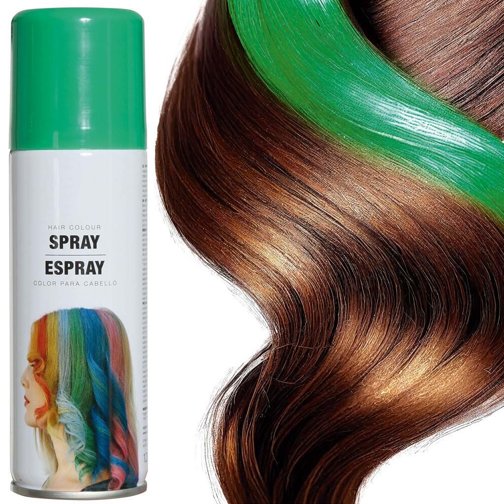 Spray pintura Pelo Color Verde Tienda de disfraces online - Mercadisfraces