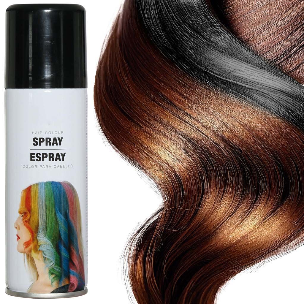 Spray pintura Pelo Color Negro Tienda de disfraces online - Mercadisfraces