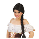 Peluca de tirolesa para mujer con trenza larga para disfraz bávaro y Oktoberfest