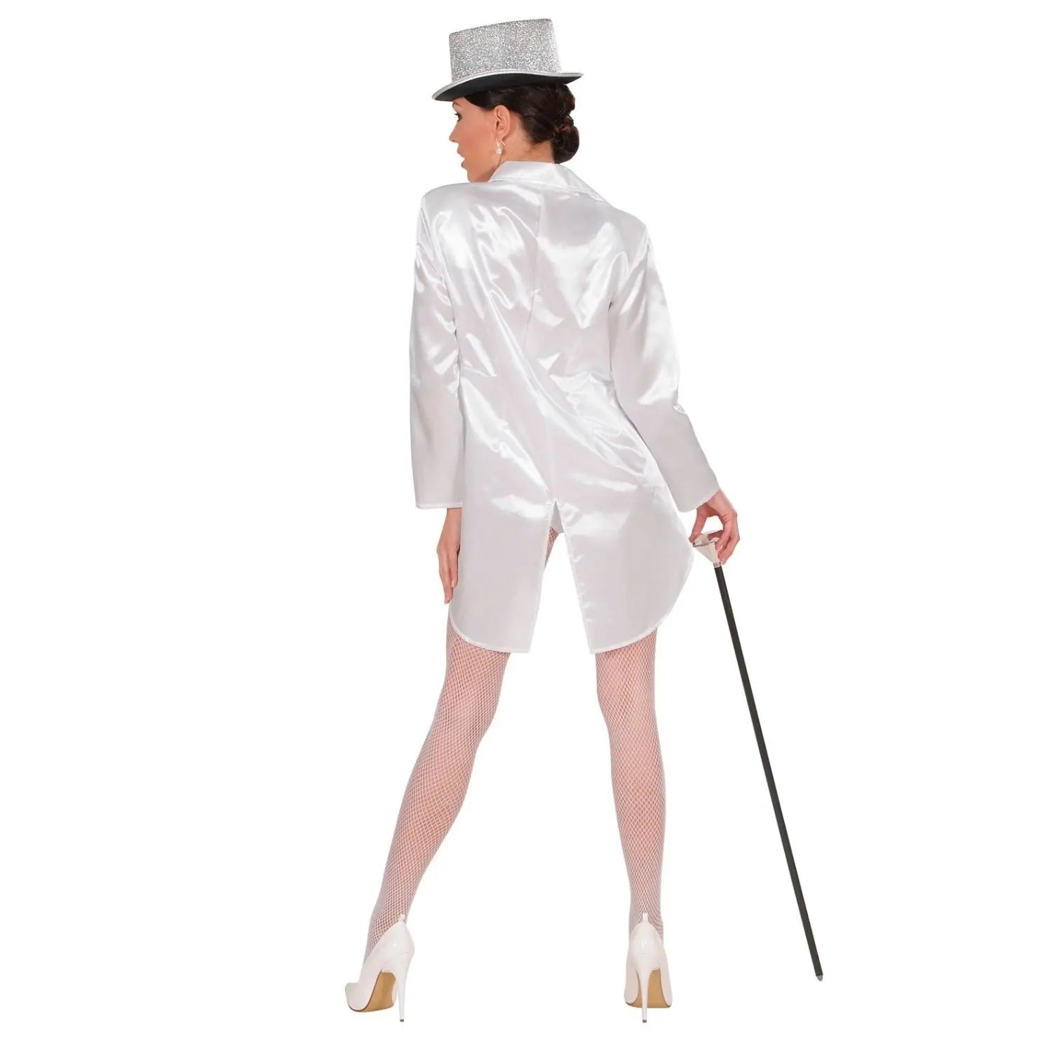 Frac en Raso Blanco para mujer