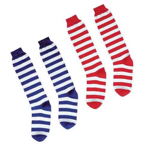 Calcetines de rayas para disfraz de payaso