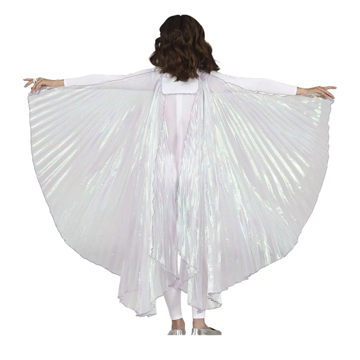 alas plisadas iris multicolor complemento para look de fantasía o festival en Carnaval y fiestas temáticas