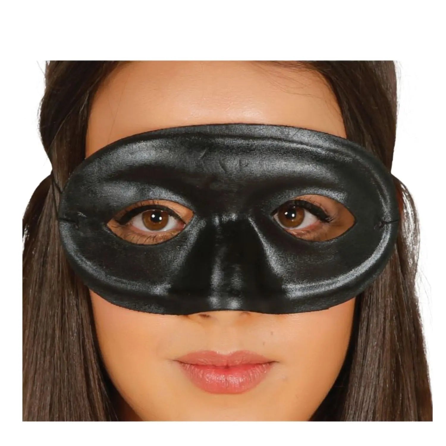antifaz negro efecto seda para look elegante misterioso o enmascarado en fiestas temáticas