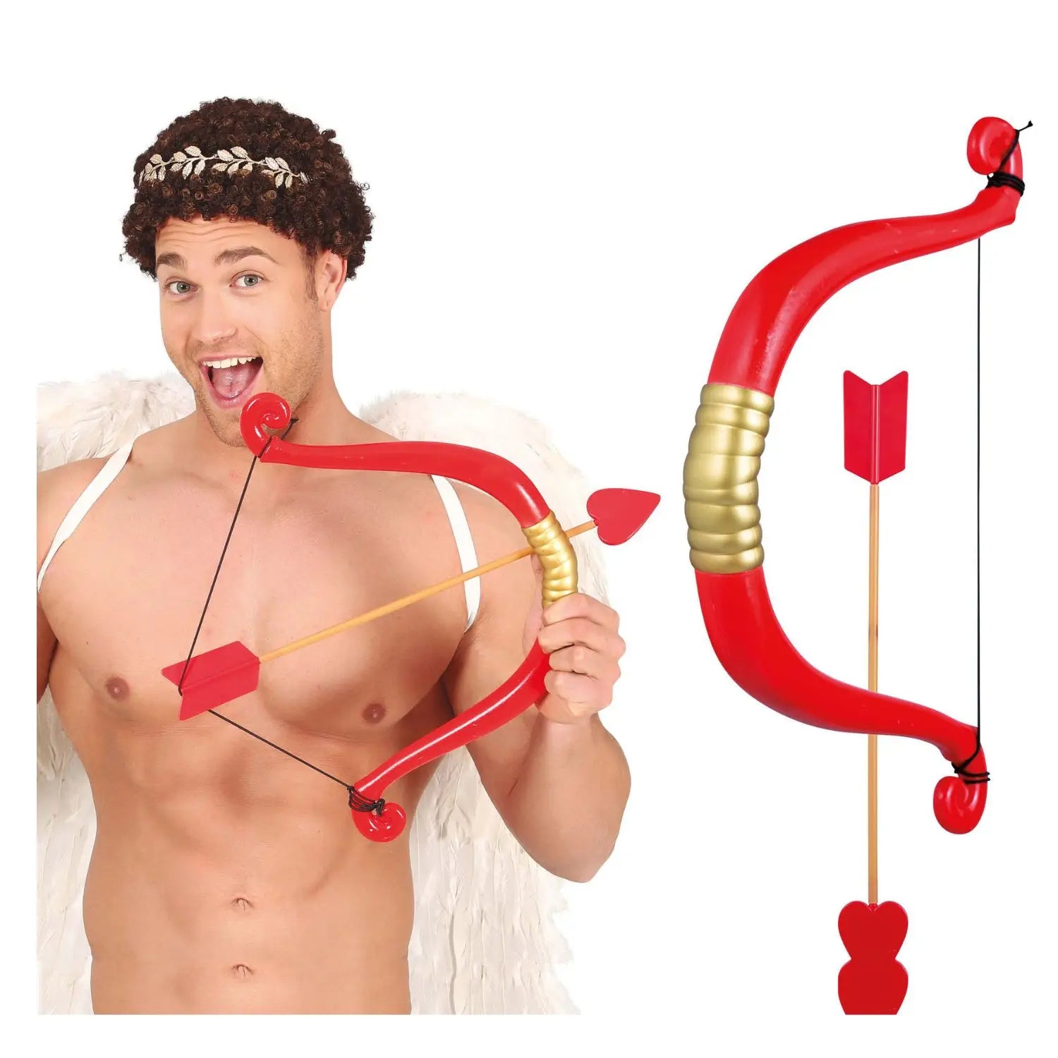 arco y flecha de cupido 58 cm accesorio disfraz angel cupido