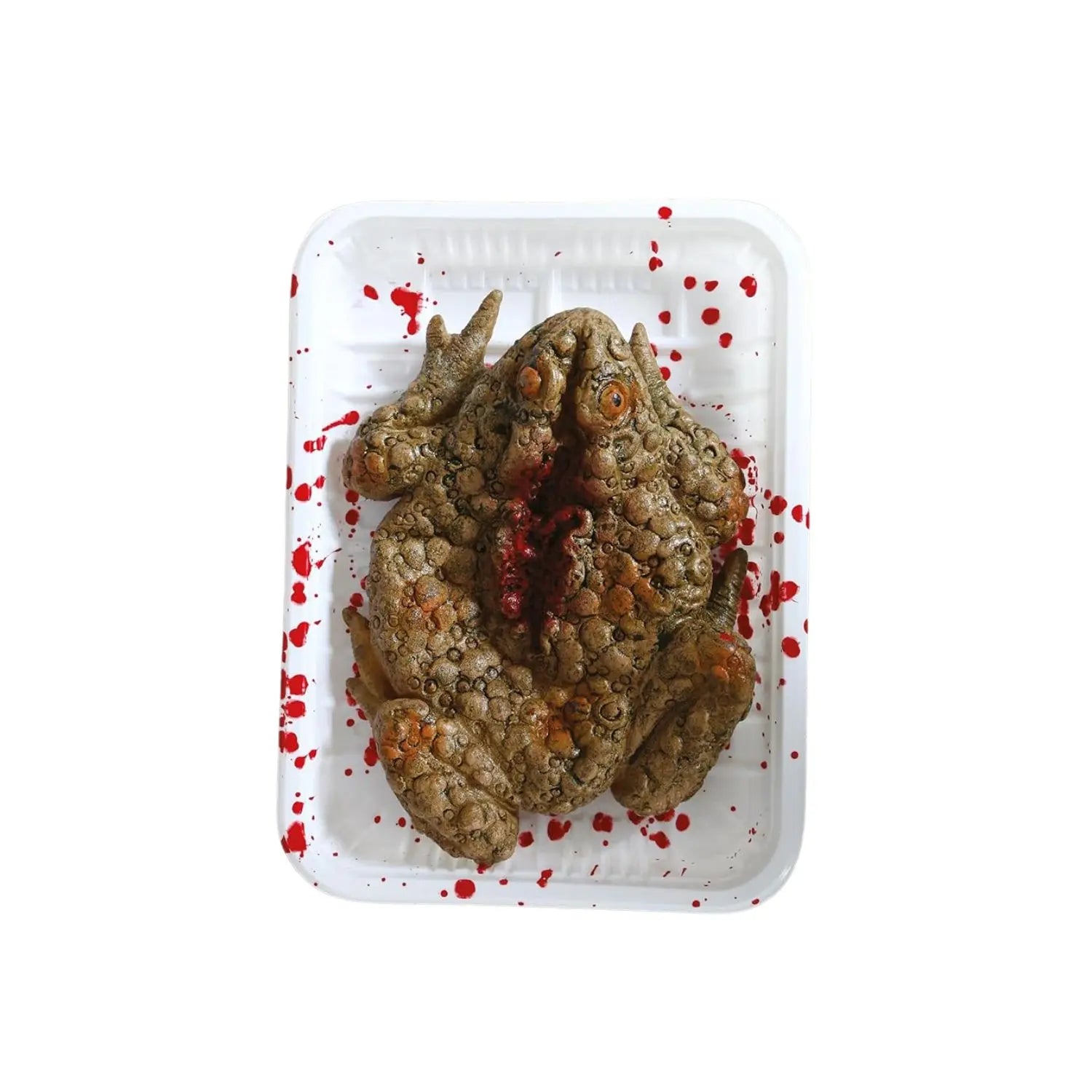 Bandeja decorativa con sapo monstruoso y efecto sangriento para decoración de Halloween