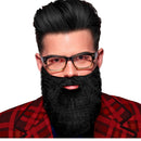 Barba y bigote negro postizo para disfraz