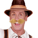 Bigote rubio adhesivo postizo para disfraz