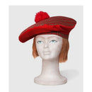 boina escocesa con pelo pelirrojo complemento para look de temática escocesa en Carnaval o fiestas temáticas