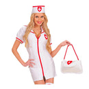 bolso de enfermera blanco de raso complemento para look sanitario o hospitalario