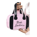 bolso rosa pink ladies complemento para look años 50 o fiesta temática retro