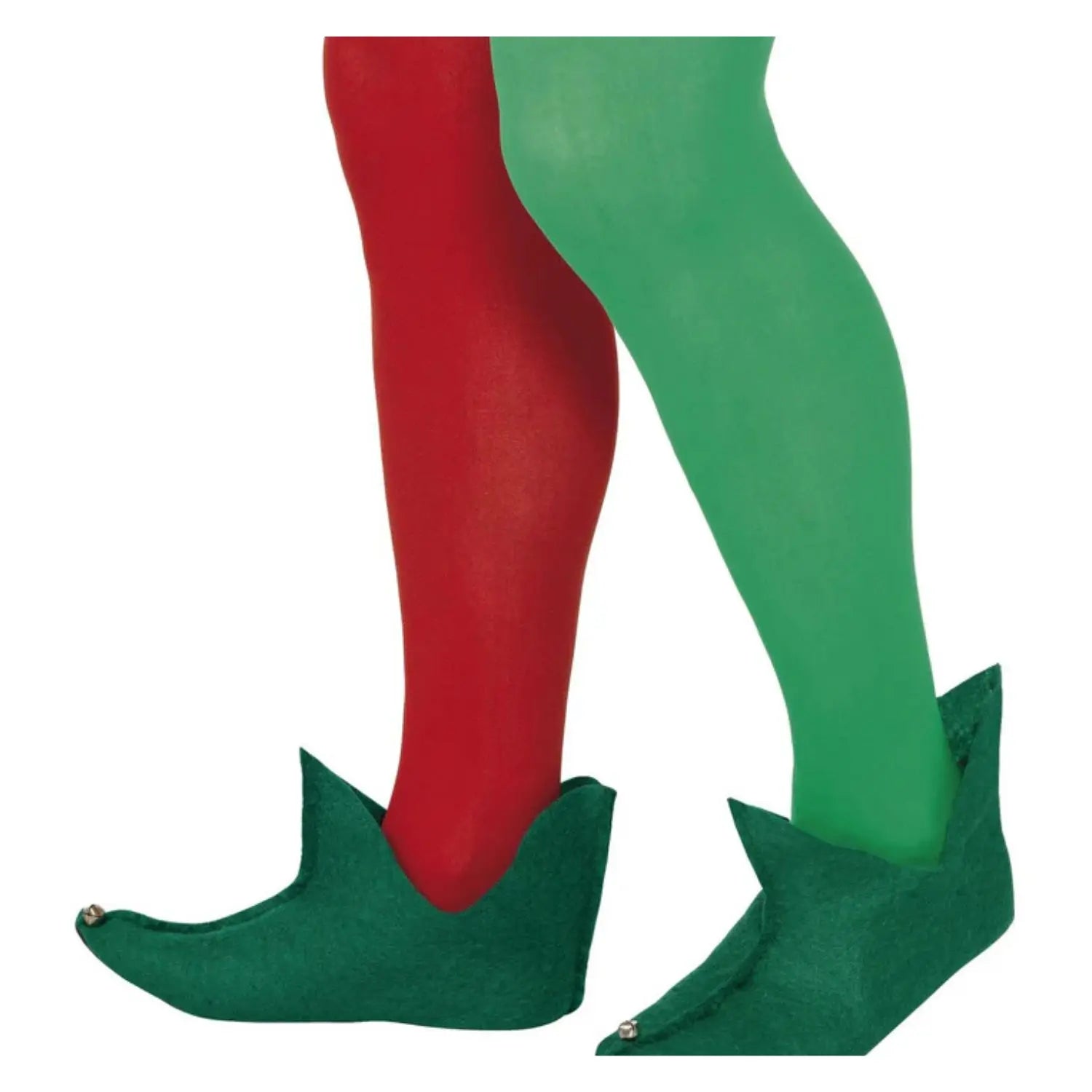 botas de elfo verdes de fieltro complemento para look navideño o de duende en fiestas temáticas