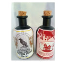 set de botellitas de veneno decorativas para ambientación terror Halloween