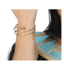 brazalete egipcio dorado en espiral accesorio faraón elegante para outfit egipcio