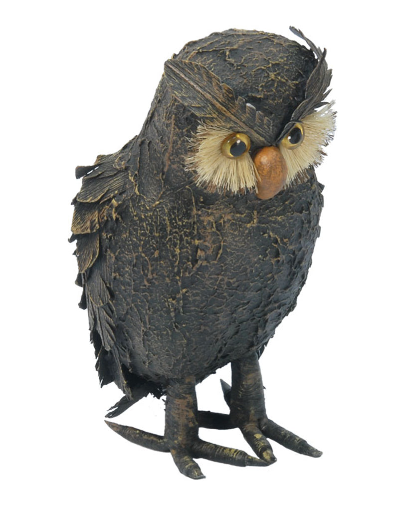 búho decorativo terror 24 cm accesorio Halloween para ambientación misteriosa