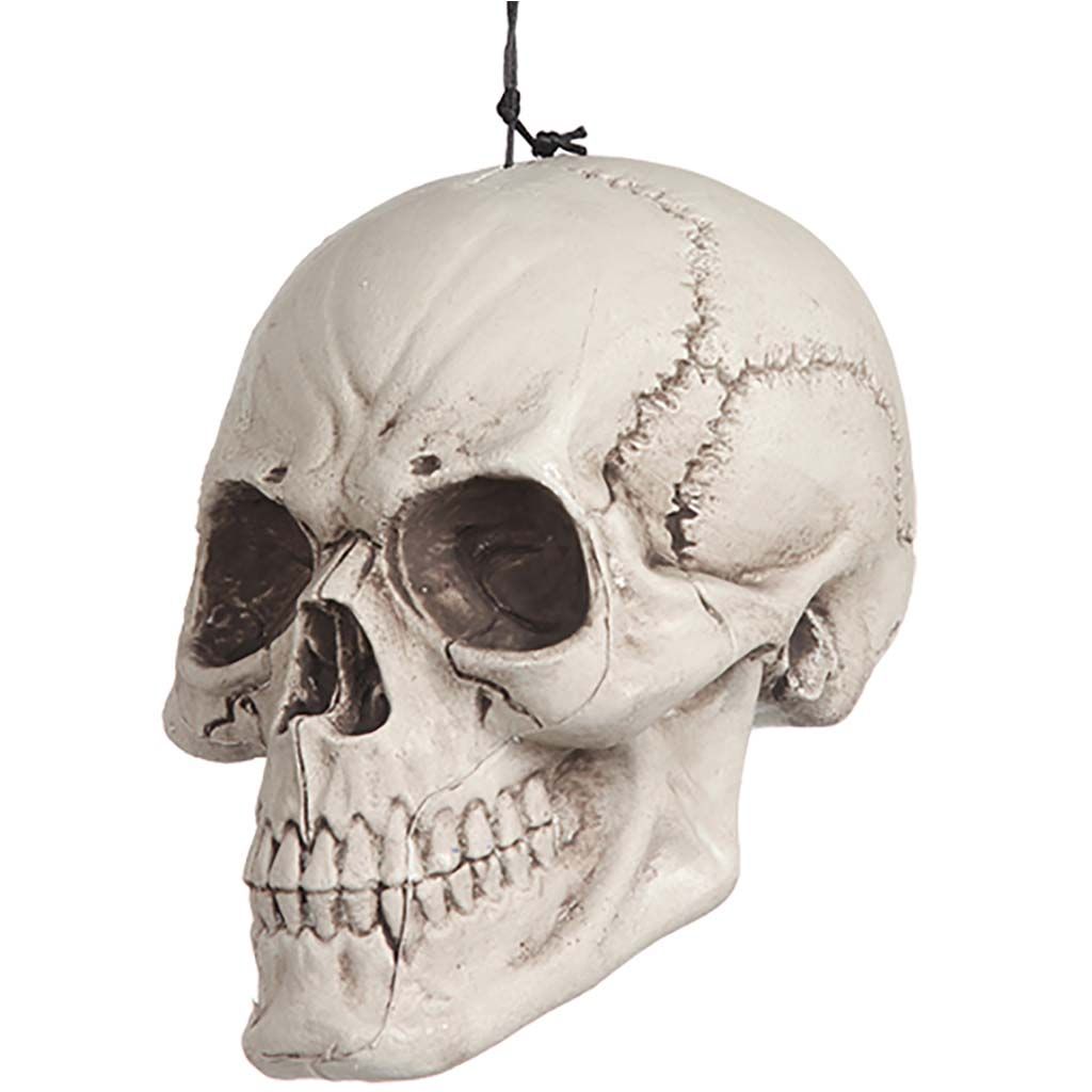 calavera de plástico colgante para decoración de halloween