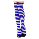 calcetines altos de rayas blanco y azul estilo marinero para look temático