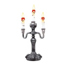 candelabro de 3 velas con luz complemento para look de terror gótico Halloween