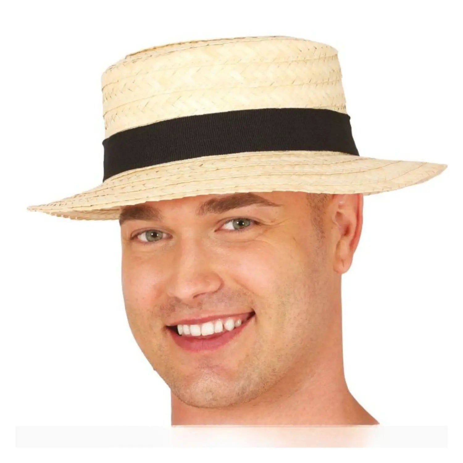 Canotier gondolero de paja para adulto sombrero veneciano para disfraz