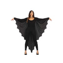 Capa de murciélago para adulto con alas negras de 124 x 124 cm para Halloween