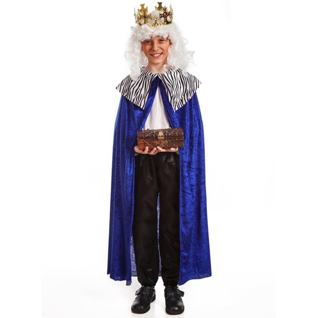 capa de rey Melchor infantil complemento para look de Navidad o reyes magos