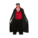 Capa de vampiro negra para adulto de 140 cm ideal para disfraces de Drácula y Halloween