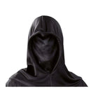 capucha negra señor de la oscuridad para look terror Halloween