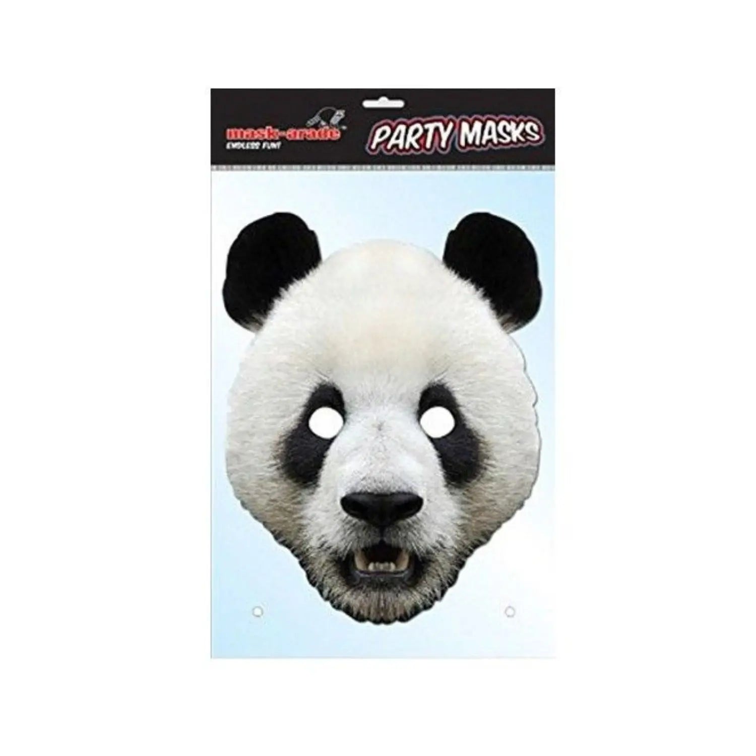 careta panda de cartón para disfraz infantil de animal en fiestas temáticas
