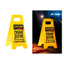 Cartel plegable Caution Crime Scene para decoración de Halloween de 53 cm