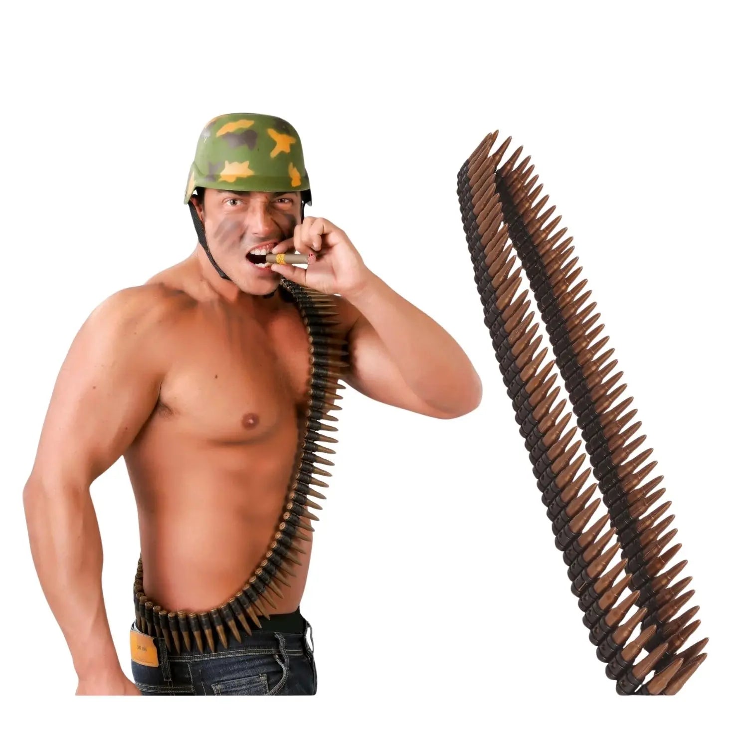 Cartuchera de balas accesorio para disfraz militar