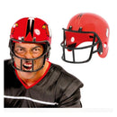 Casco de jugador de fútbol americano rojo para adulto complemento de disfraz