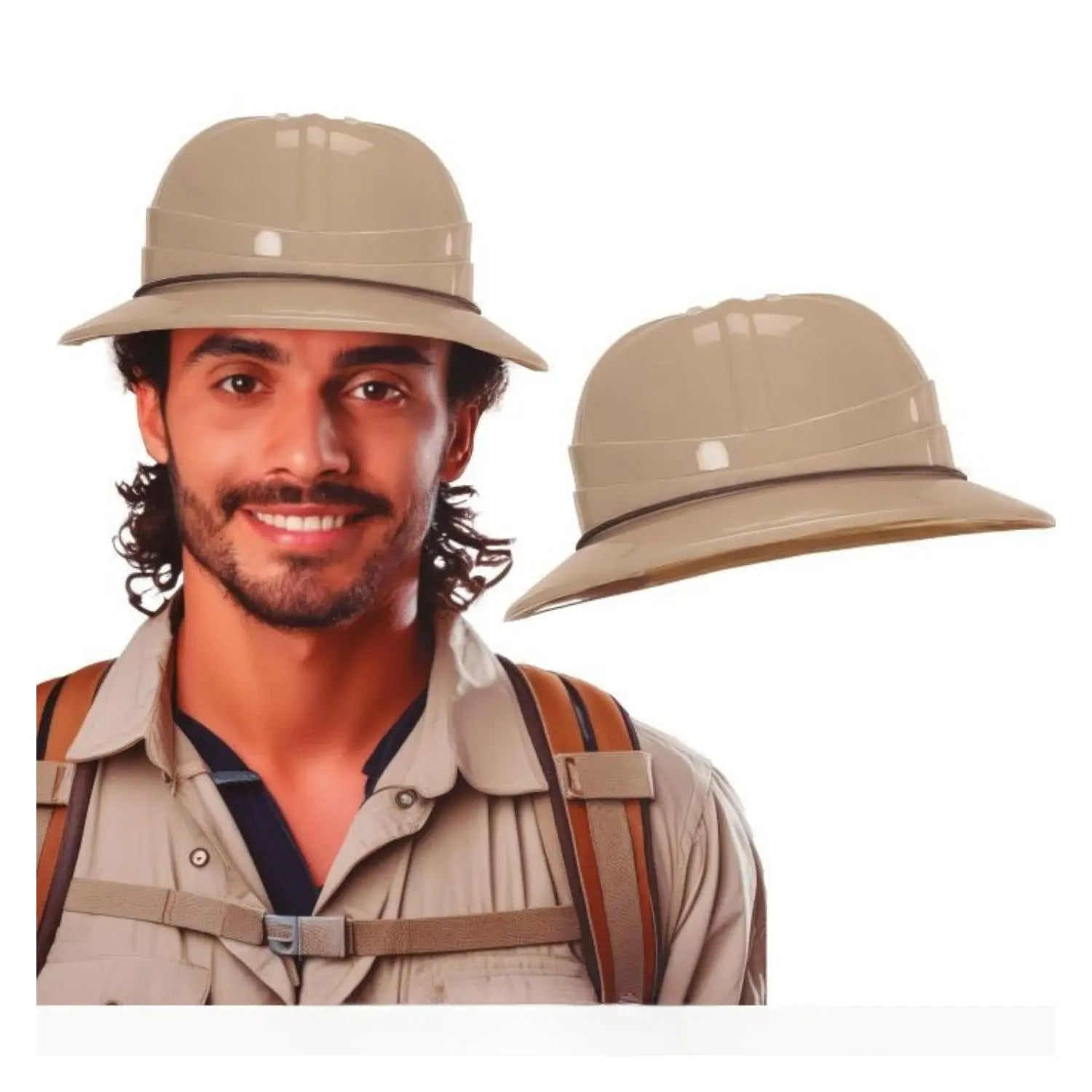 Casco salacot de PVC para explorador accesorio de safari