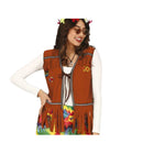 chaleco hippie con flecos complemento para look boho años 60 o temática retro