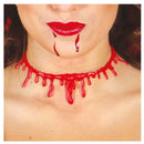 Collar gotas de sangre para completar disfraces de Halloween y terror