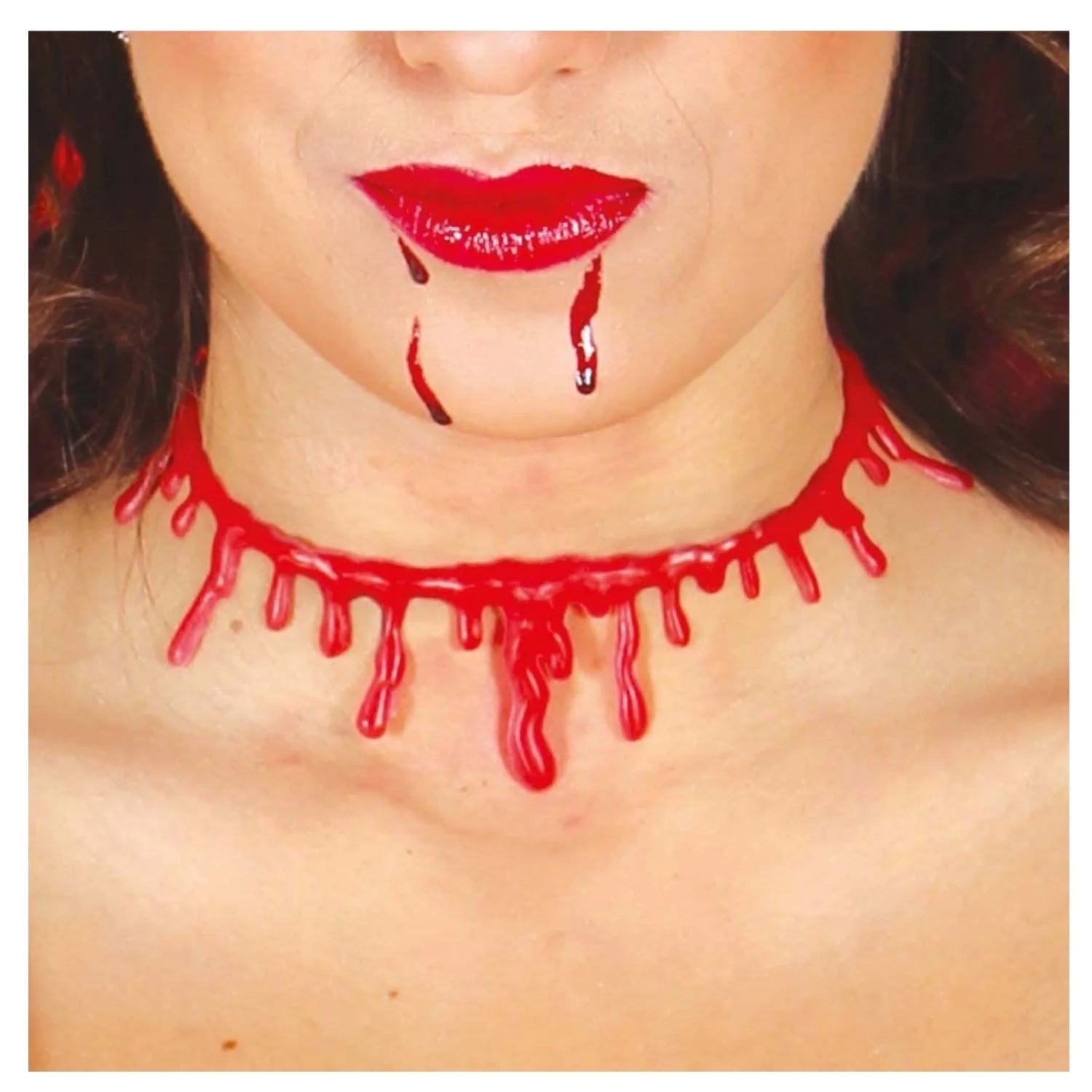 Collar gotas de sangre para completar disfraces de Halloween y terror