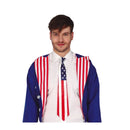 corbata americana con bandera complemento para look patriótico o temática de estados unidos
