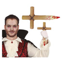 Cruz estaca decorativa para disfraces de cazavampiros y Halloween