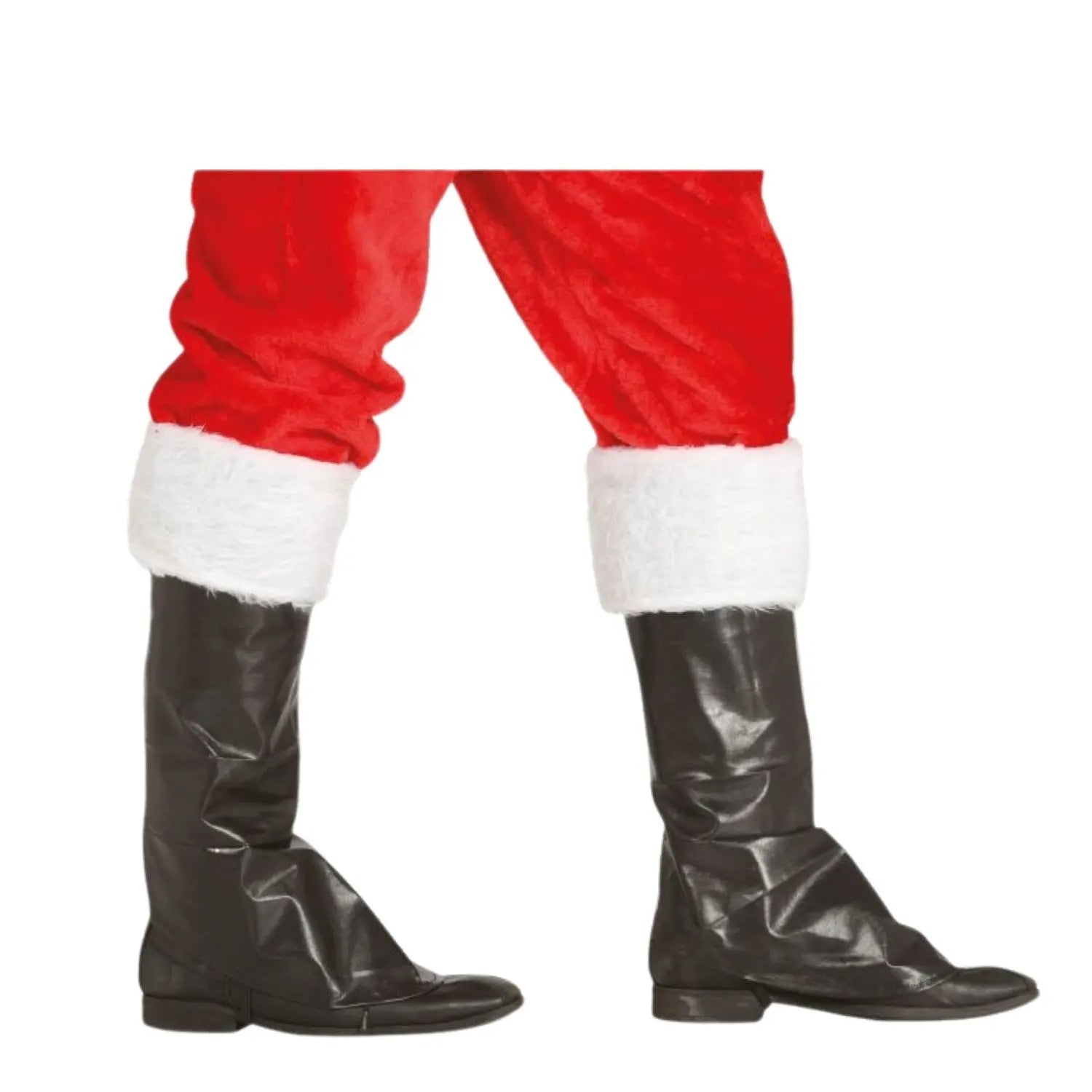 cubrebotas de Papá Noel lujo complemento para look navideño en fiestas de Navidad