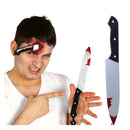 Cuchillo con sangre accesorio para disfraz de Halloween
