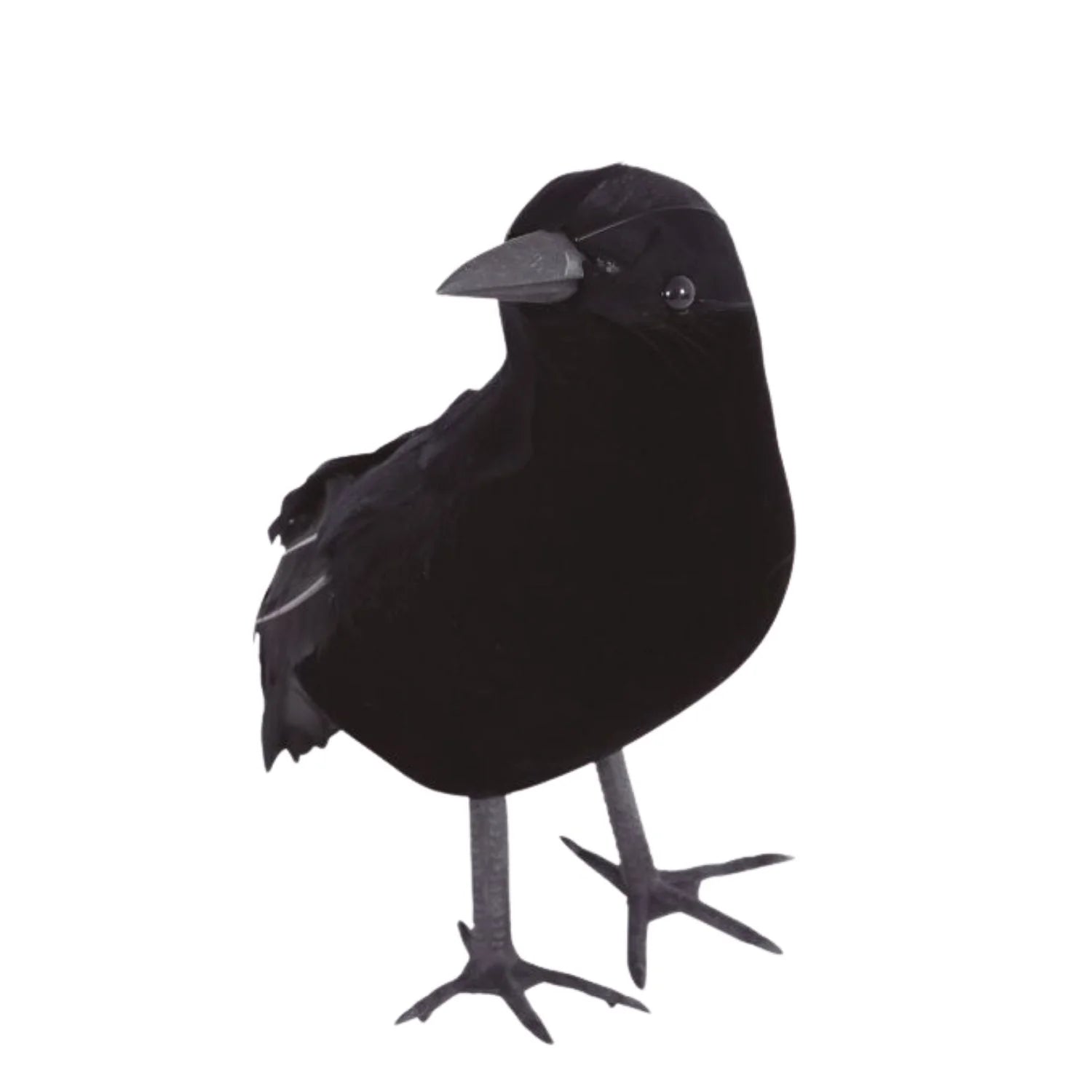 cuervo de plumas terror 21 cm decoración Halloween realista ambiente oscuro
