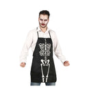 delantal con diseño de esqueleto para adulto ideal para look de terror Halloween y fiestas temáticas