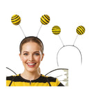 diadema de abejita con antenas de bolitas complemento para look animal o insecto ideal para Carnaval