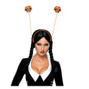 diadema con calaveras sobre muelle complemento para look de terror en Halloween o fiestas temáticas