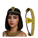 diadema de Cleopatra con cobra frontal dorada complemento para look egipcio elegante en Carnaval o Halloween