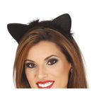 diadema de gatita negra complemento para look animal o felino ideal para Carnaval o Halloween